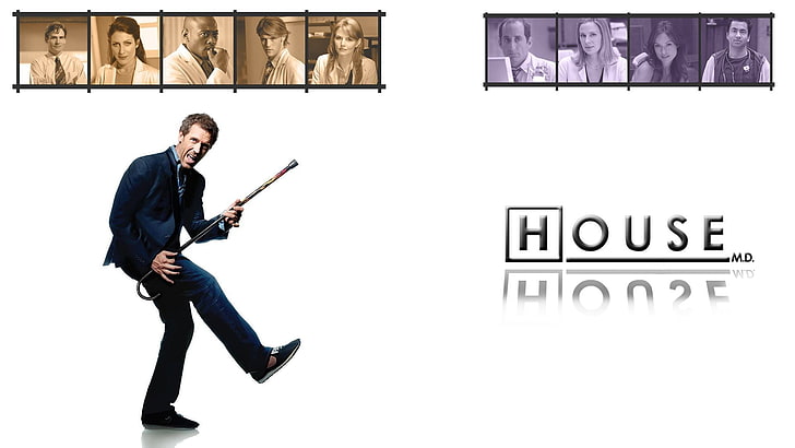 House M.D. digital wallpaper, House, M.D., Hugh Laurie, Jennifer Morrison