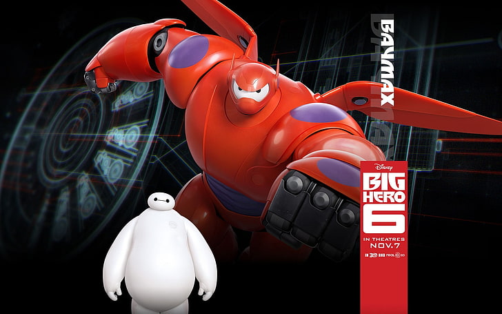 Baemax from Big Hero 6 digital art, Baymax (Big Hero 6), Walt Disney, HD wallpaper