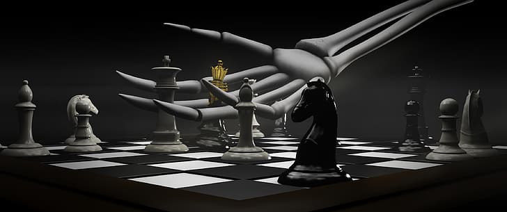 Avikalp Exclusive 3D Black White and Red Chess Pieces Full HD Wallpapers/Posters  Awi3548 (91cm x 60cm): Buy Online at Best Price in UAE 