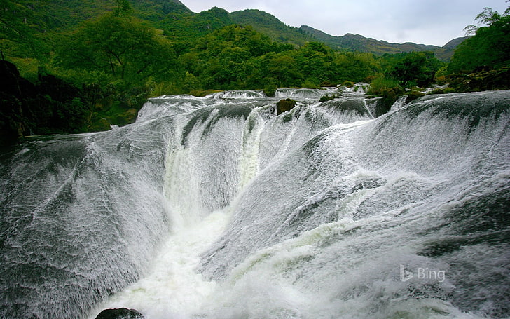 China Yinlianzhui Waterfall near Anshun Guizhou Pr.., scenics - nature