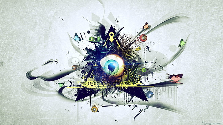 multicolored eye digital wallpaper, Illuminati, the all seeing eye, HD wallpaper