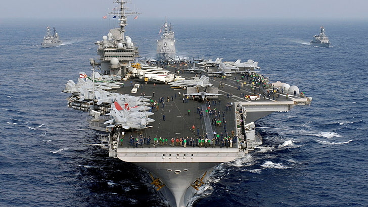 aircraft carrier, United States Navy, USS Kitty Hawk (CV-63), HD wallpaper