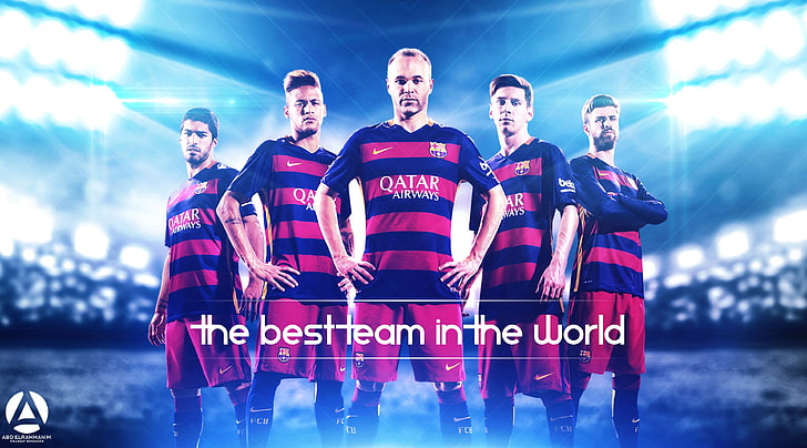 HD wallpaper: FC Barcelona - The Best In The World, men's black and red  Qatar jersey shirt | Wallpaper Flare