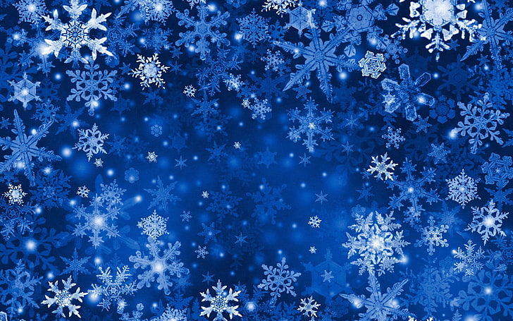 HD wallpaper: snowflake widescreen, blue, winter, cold temperature,  christmas | Wallpaper Flare