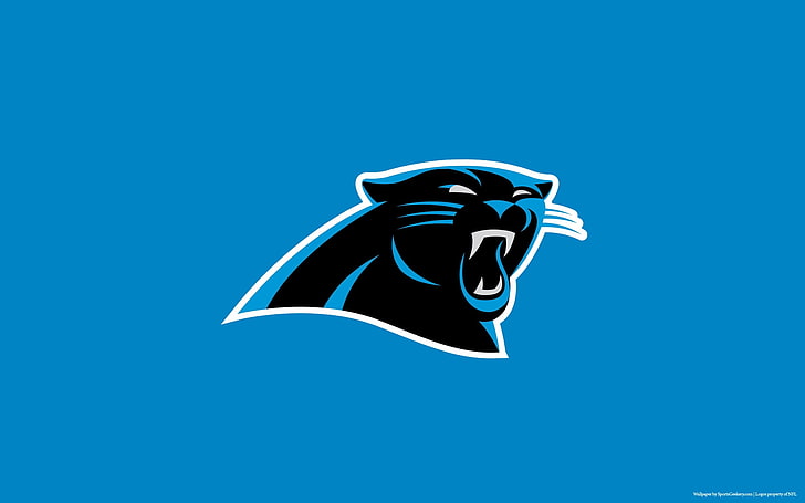 Carolina Panthers, american football, logo, animal, vector, illustration, HD wallpaper