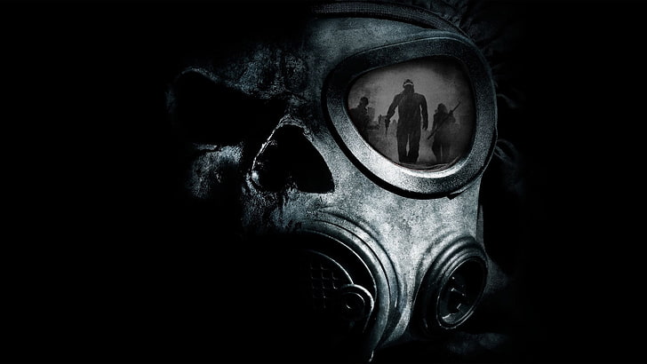 mask, Black Mask, gas masks, apocalyptic, close-up, dark, no people