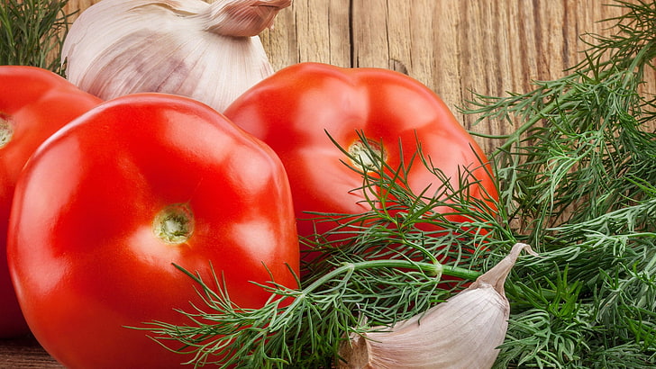 tomato, food, vegetable, fresh, healthy, nutrition, fruit, onion, HD wallpaper