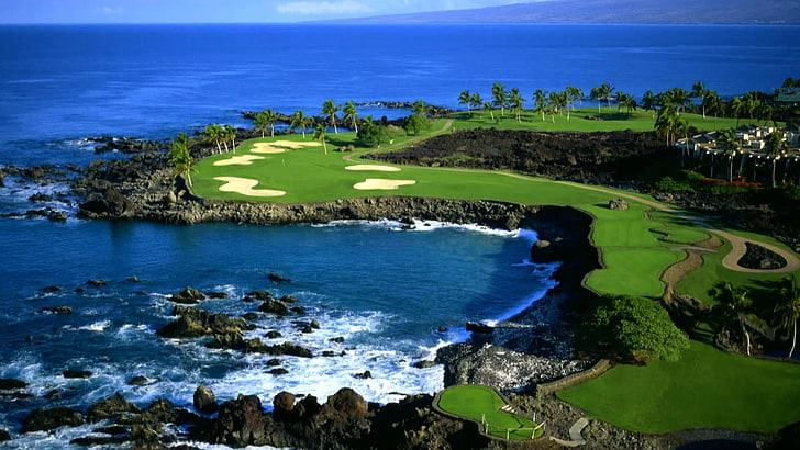 HD wallpaper: hawaii images, water, sport, grass, nature, golf, golf course  | Wallpaper Flare