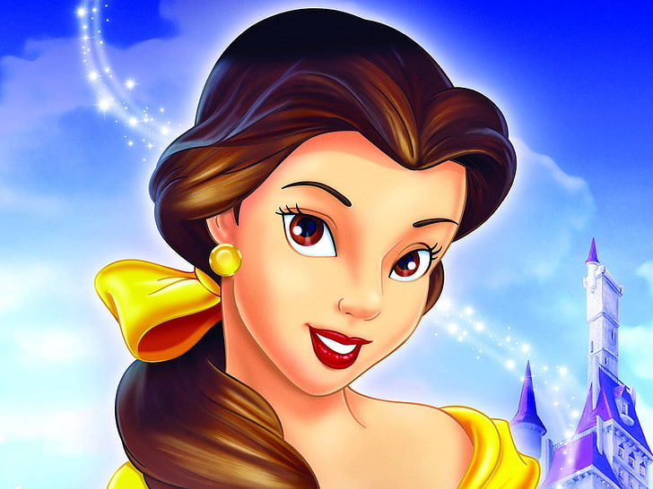 HD wallpaper: Beauty Girl Cartoon, Disney Princess Belle digital wallpaper  | Wallpaper Flare