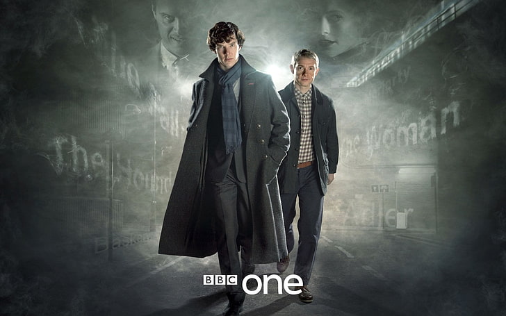 BBC One poster, Sherlock Holmes, Actor, Benedict Cumberbatch, HD wallpaper