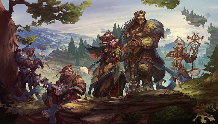 warriors and trolls game characters wallpaper, figure, fantasy