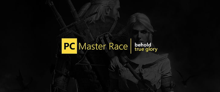 PC Master Race logo, PC gaming, PC Master  Race, Geralt of Rivia, HD wallpaper