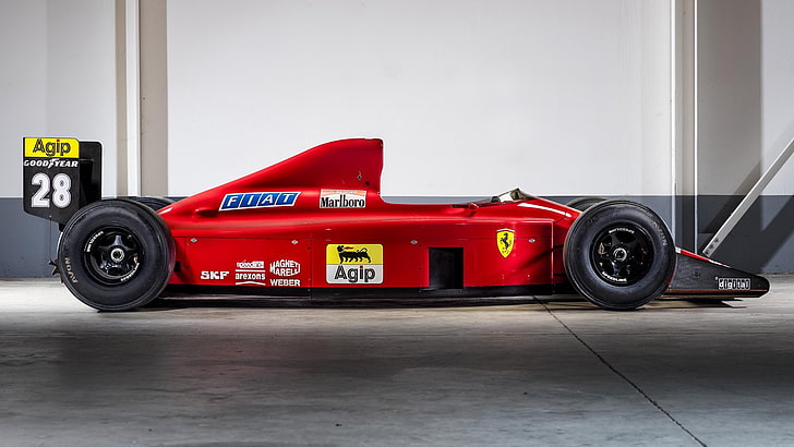 Ferrari, Ferrari F1-89, Car, Formula 1, Race Car, Red Car