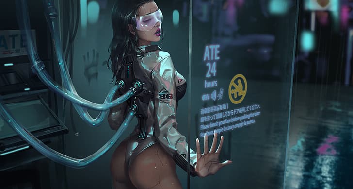 cyberpunk, cyborg, futuristic, cybergirl, 4K