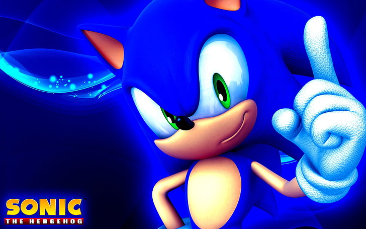 Sonic the Hedgehog digital wallpaper, blue, representation, toy, HD wallpaper