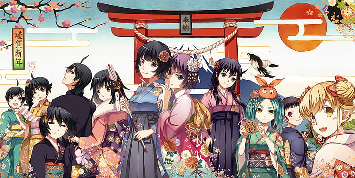 Monogatari Series, anime girls, Araragi Karen, Araragi Tsukihi, HD wallpaper
