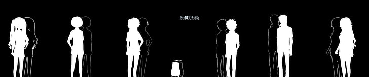 people silhouette, anime, Ano Natsu de Matteru, Kirishima Kaito, HD wallpaper