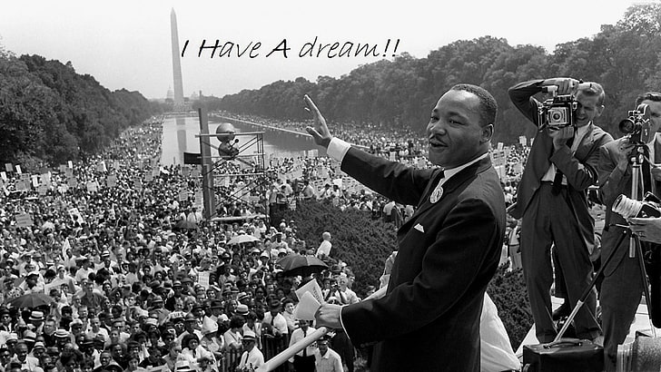 i have a dream, martin luther king, quotes, real people, holding, HD wallpaper
