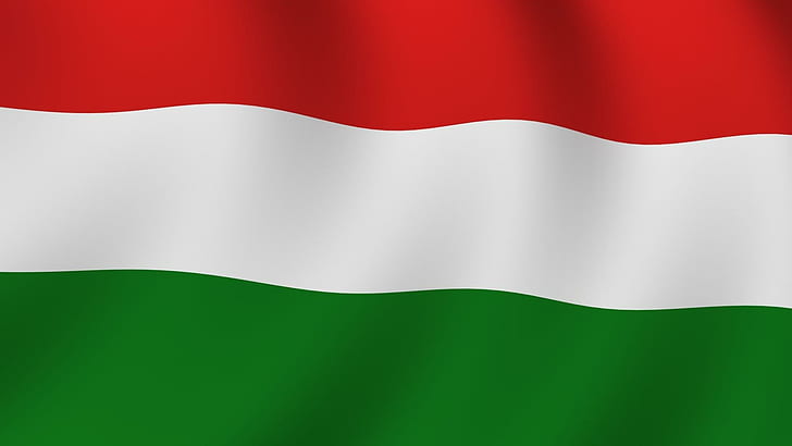 Waving Hungary Flag, europe, 3d and abstract