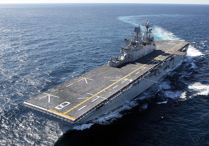 navy, aircraft carrier, military, warship, vehicle, water, transportation, HD wallpaper