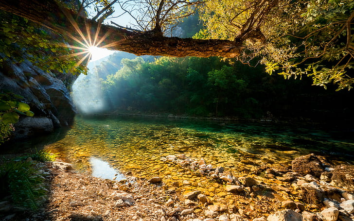 Sunrise Canyon On The Una River National Park  Bihac Bosna And Hercegovina Landscape Photography Wallpaper For Desktop 3840×2400, HD wallpaper