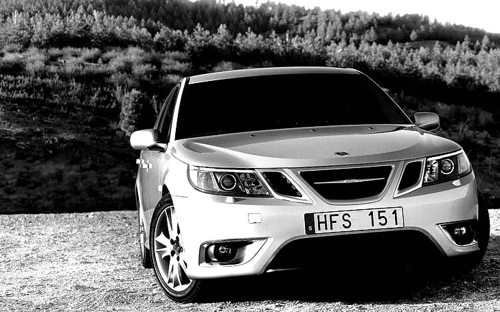 Saab 9-3 Sportwagon, grey saab 9-5, aero, combi, cars, HD wallpaper