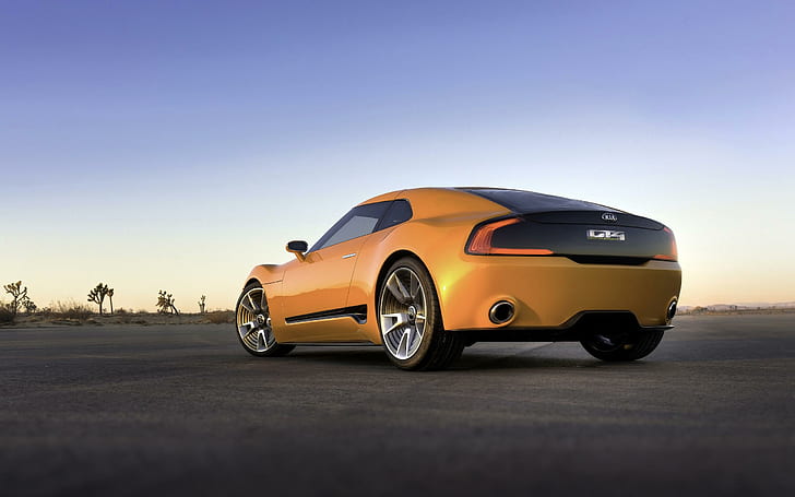 2014 Kia GT4 Stinger Concept 2, brown car, cars, HD wallpaper