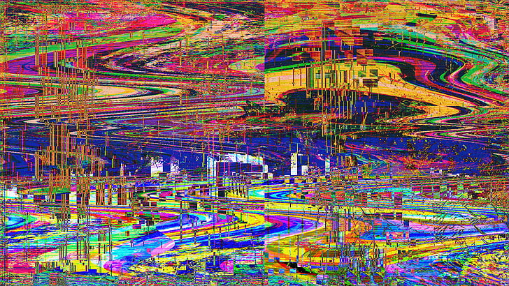 glitch art, multi colored, backgrounds, full frame, abstract