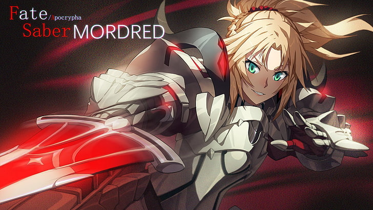 Mordred Fate Apocrypha Saber of Red Silk poster wallpaper 24 X 13 inches 