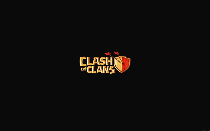 clash, of, clans, logo, art, dark, game, western script, text, HD wallpaper