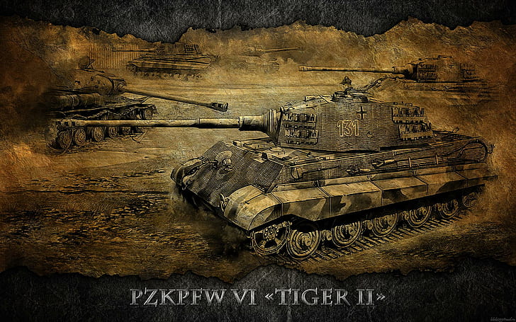 World of Tanks Tanks PzKpfw VIB Tiger II Games, tanks from games, HD wallpaper