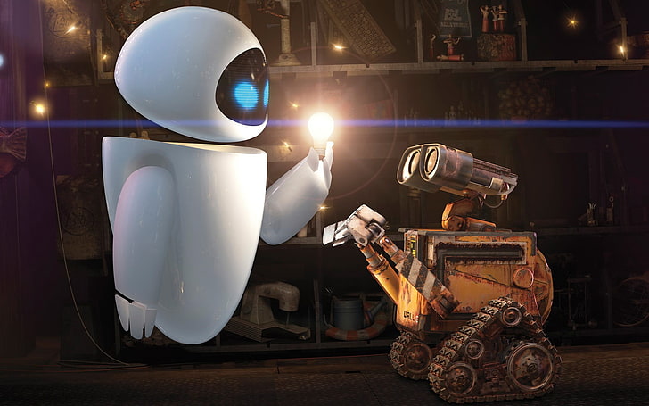 alien and robot movie scene, Pixar Animation Studios, Disney Pixar, HD wallpaper