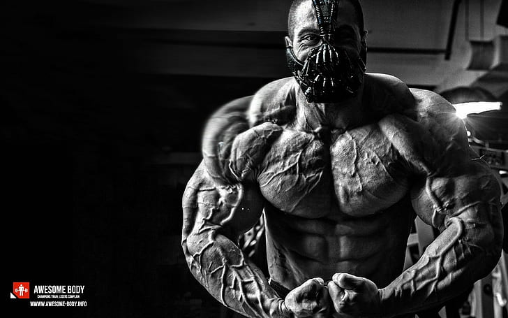 working out bodybuilding bodybuilder muscles monochrome, art and craft, HD wallpaper