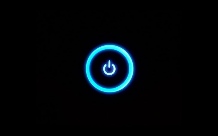 power buttons, blue, night, illuminated, communication, light - natural phenomenon, HD wallpaper