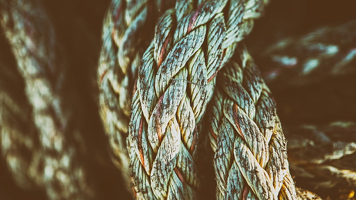 brown rope, photography, closeup, ropes, texture, knot, close-up, HD wallpaper