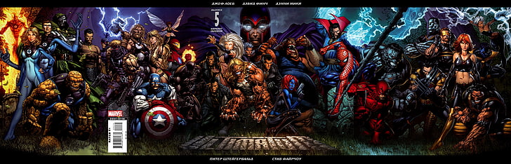 Marvel wallpaper, x-men, iron man, Hulk, Thor, captain America, HD wallpaper