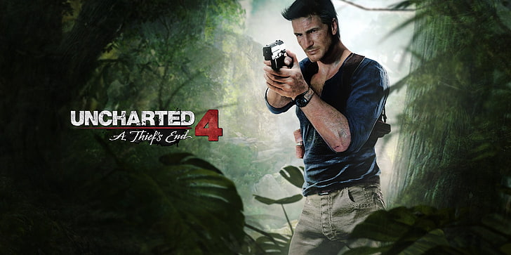 Uncharted 4 A thief's' End wallpaper, gun, male, game, fan art, HD wallpaper