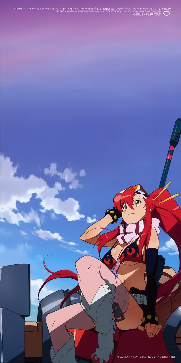 red haired female anime character wallpaper, Tengen Toppa Gurren Lagann, HD wallpaper