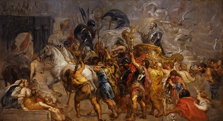 picture, history, Peter Paul Rubens, Pieter Paul Rubens, Triumphal Entry of Henry IV into Paris