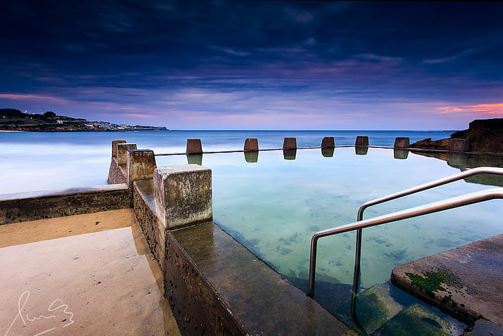photography of port near body of water, coogee, coogee, Dawn
