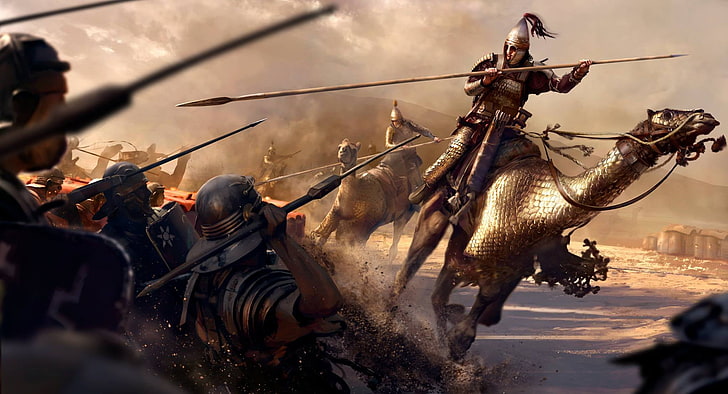 knight riding on camel illustration, Background, DLC, Video Game, HD wallpaper