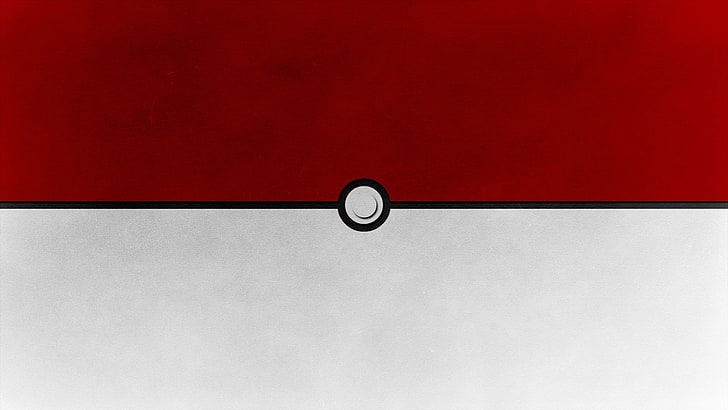 Pokemon ball wallpaper, minimalism, logo, no people, copy space, HD wallpaper