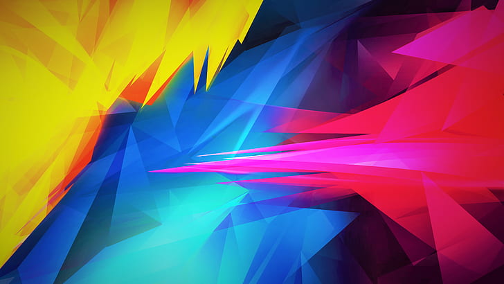 pink, yellow, red, abstract, orange, purple, colorful, blue, HD wallpaper