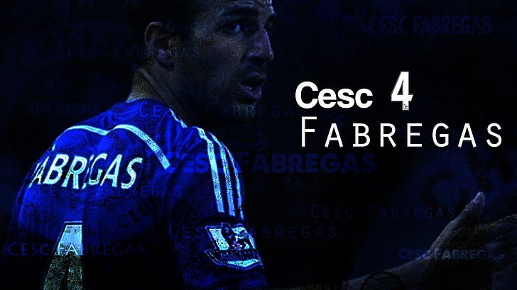 Chelsea FC, Cesc Fabregas, soccer, text, one person, communication, HD wallpaper