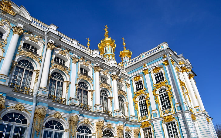 Russia St Petersburg Catherines Palace 02846, built structure, HD wallpaper
