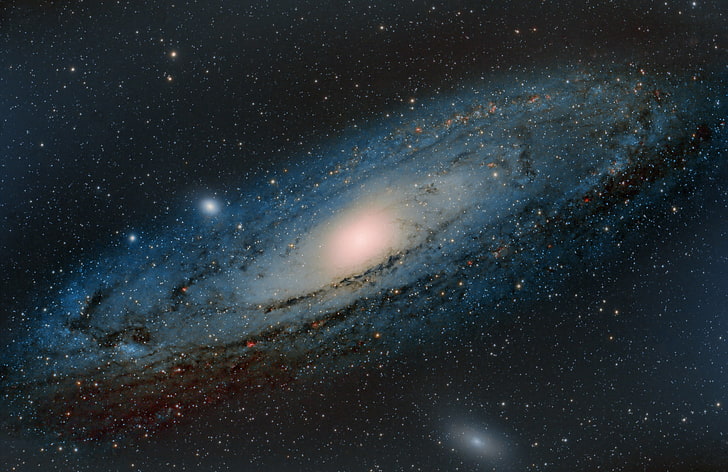 solar system illustration, Andromeda, Galaxy, m31, star - space, HD wallpaper