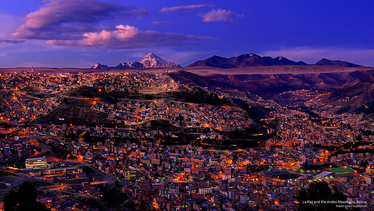 La Paz and the Andes Mountains, Bolivia, South America, HD wallpaper