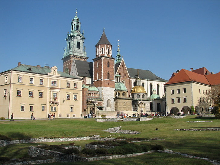 Wawel, castle, Kraków, Poland, Polish, cathedral, building exterior, HD wallpaper