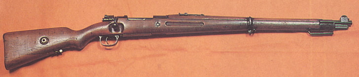 mauser k98 rifle, wood - material, metal, indoors, no people