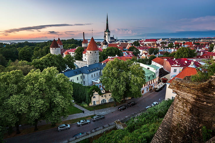 city, Estonia, HD wallpaper